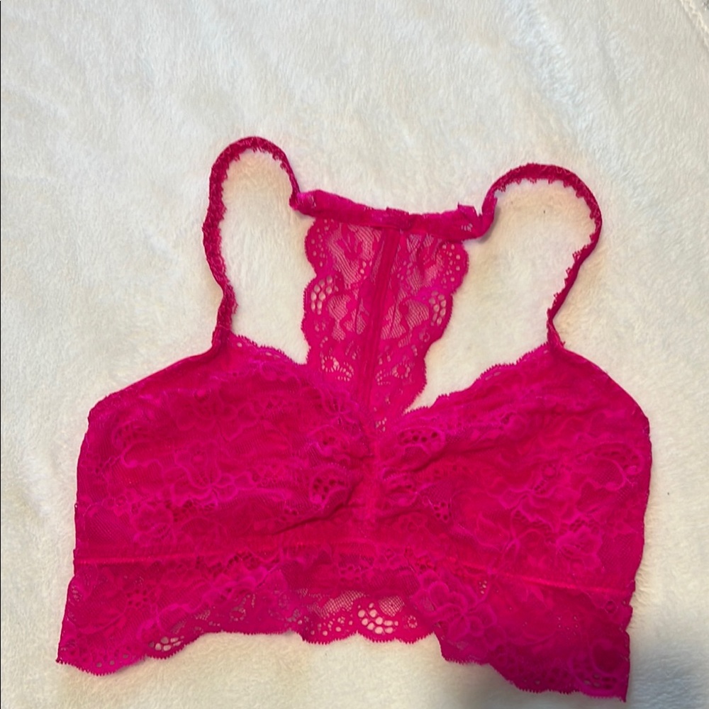 Victoria’s Secret pink Lace Bralette in Vibrant Pink